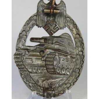 Assmann Tank Assault Badge, silver class, hollow. Espenlaub militaria